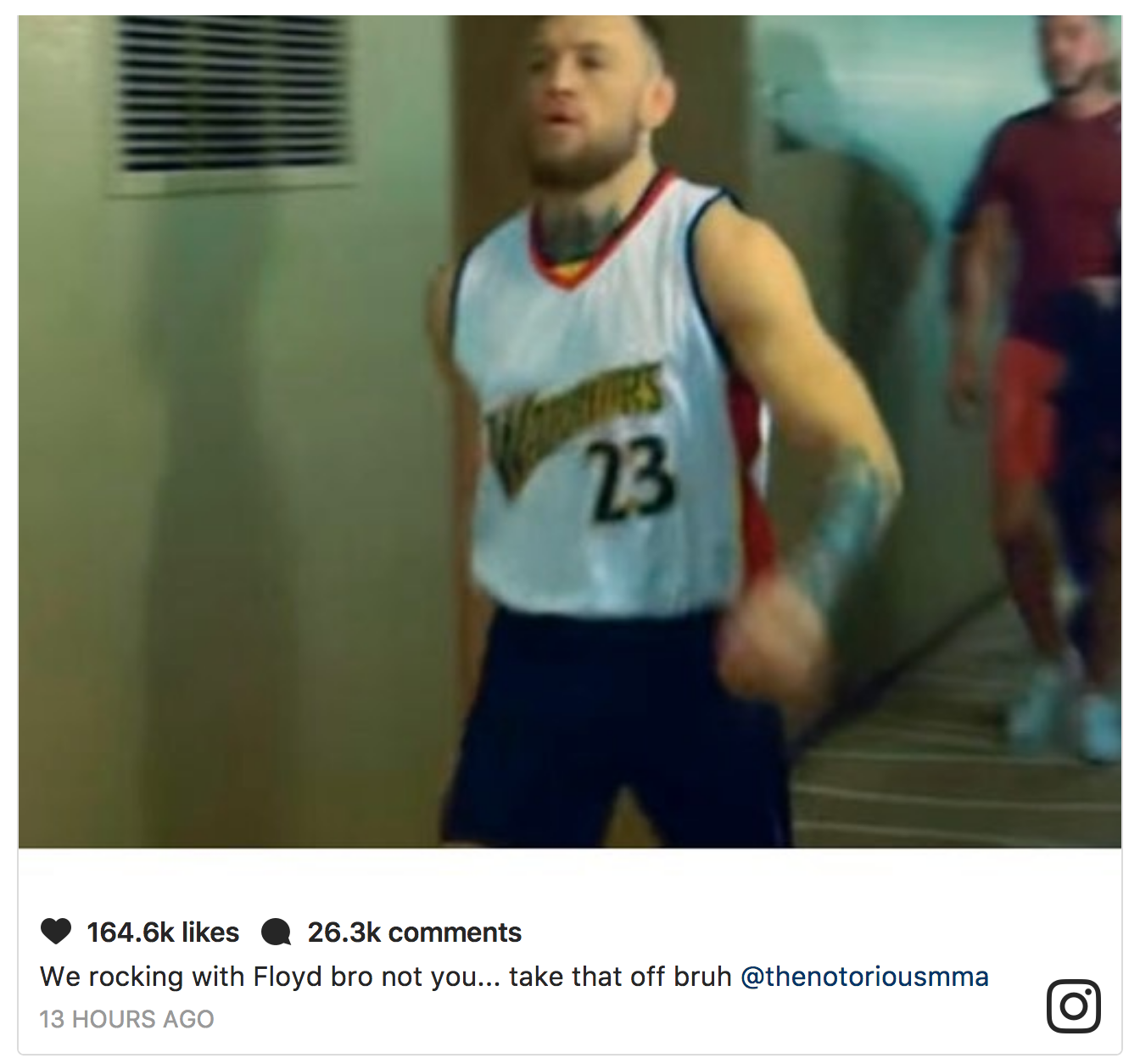 Conor McGregor wears C.J. Watson’s jersey to Spite Floyd Mayweather, Draymond Green responds on Instagram