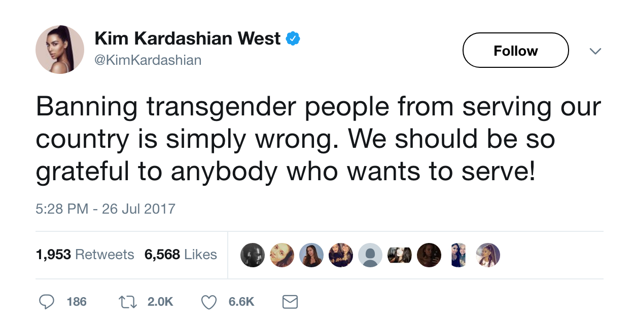 Donald Trump Transgender Military Ban: Kim Kardashian, Caitlyn Jenner and Ellen Degeneres React