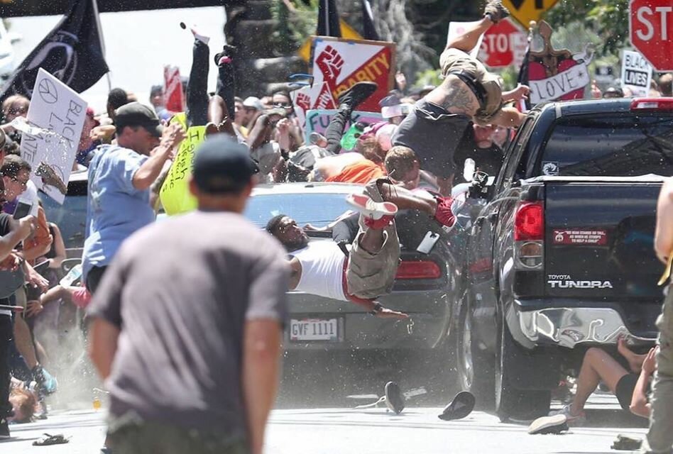 Charlottesville VIOLENT FIGHT CAUGHT, CAR RAMS THROUGH White Nationalists Alt Right March University of Virginia