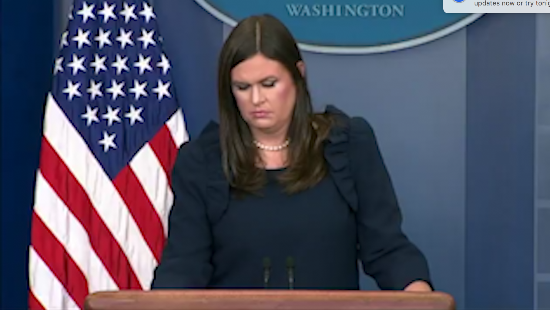 Sarah Huckabee Sanders: Donald Trump “Weighed in on” son’s response to Russia meeting